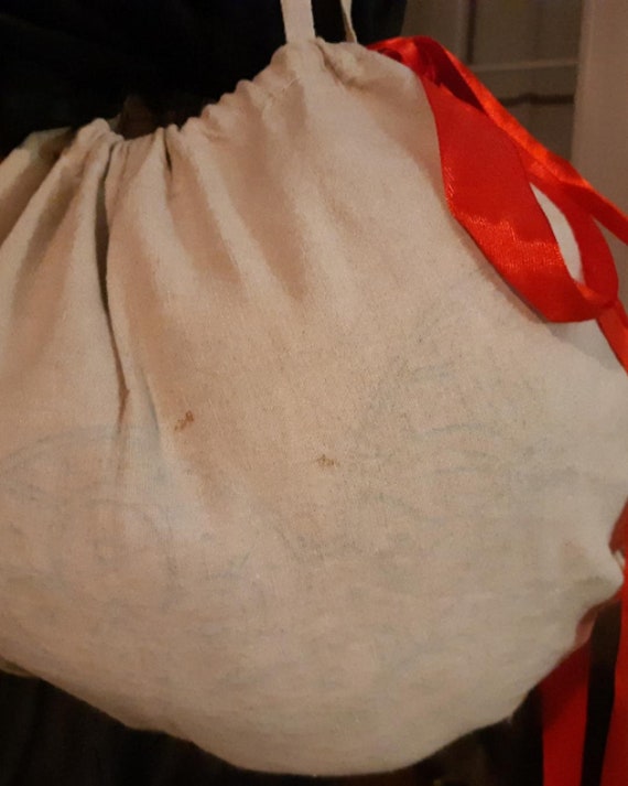 Antique Linen Bag French Redwork Tote #sophielady… - image 6