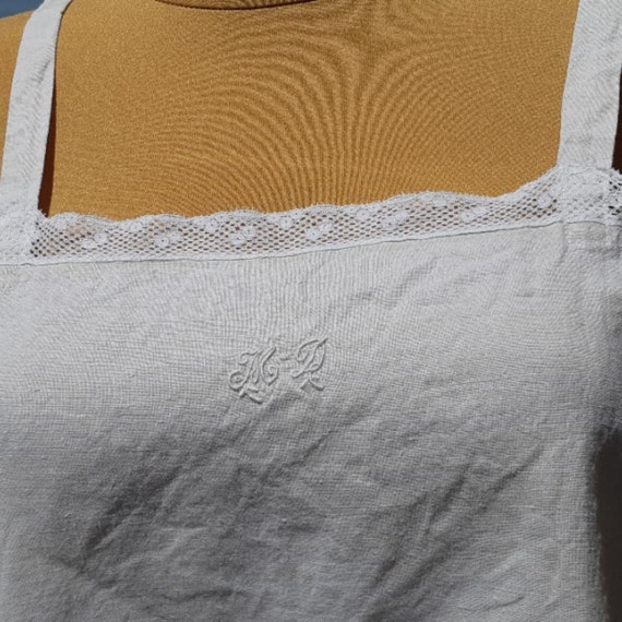 Antique French Linen Slip Bobbin Front Lace Trim … - image 2