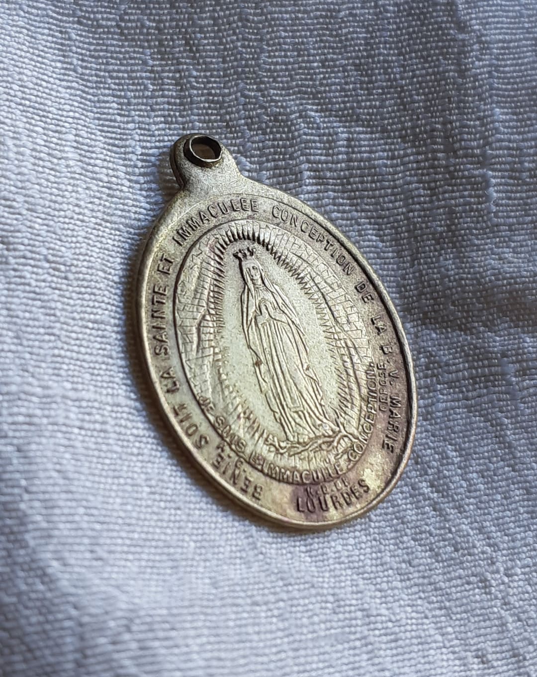 Antique Our Lady of Lourdes Medal 19th C #sophieladydeparis - Etsy