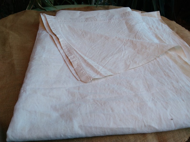 19th Century Off White Thick French Toile Metis Sheet Tablecloth Upholstery Fabric Curtain Panel Bed Cover unused #sophieladydeparis