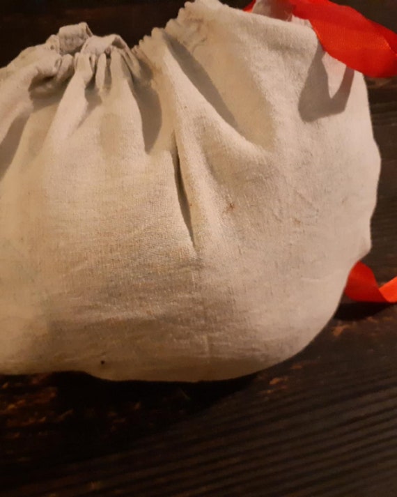 Antique Linen Bag French Redwork Tote #sophielady… - image 7