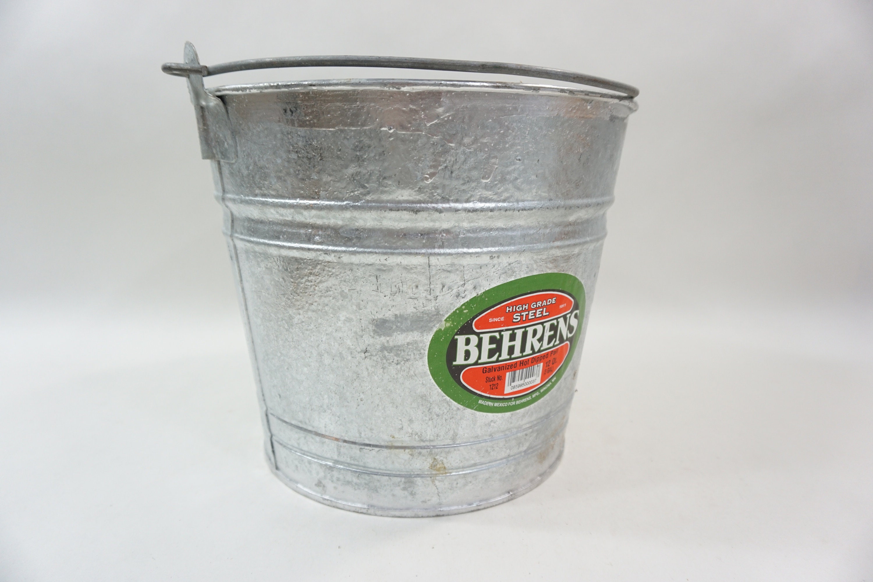 Galvanized Bucket Behrens 3 Gallon ROUND Metal Bucket w/ Etsy
