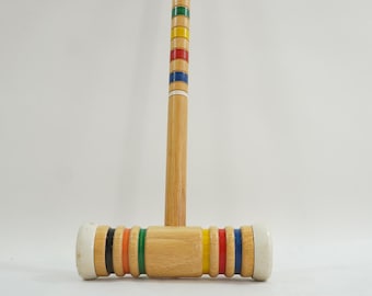 Franklin WOOD Croquet Mallet & Handle, Industrial Display Art, Maple Wooded Croquet Mallet, Single Croquet Mallet Lot 122 Free USA Ship