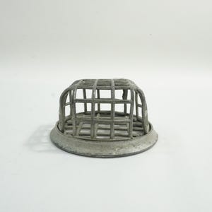 Metal Cage Flower Frog, SIlver Metal Dazey Style Cage Industrial Flower Frog, Green Floral Frog, Flower Vase, G103, Free USA Ship