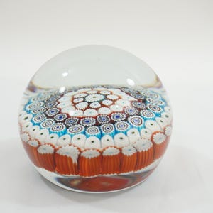 Millefiori Style Art Glass, Paperweight Gift, Glass Paperweight, Office Desk Supply,  Glass Gift, Floral Paperweight Lot RB341 Free USA Ship