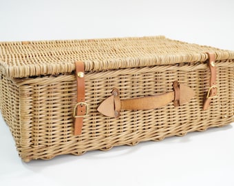 Brexton Wicker Picnic Hamper Set: 1950s English Service for 6 - Etsy