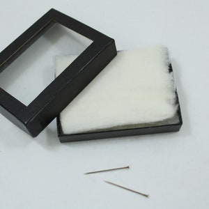 Caixa de exposição de vidro, caixa de exposição de taxidermia, caixa de papelão preta com tampa de vidro, estojo para espécimes, estojo científico 4 1/4" C x 3 3/16" L, frete grátis para os EUA