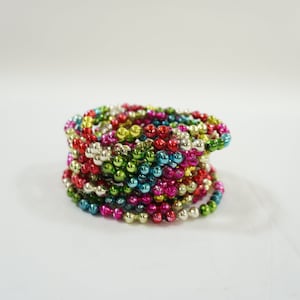 Vintage Christmas Garland, Double Glass Bead Garland from Japan, 1950&#39;s Garland, 15&#39; L,  1/4&quot; Diameter Glass Beads Lot M77 FREE USA Ship