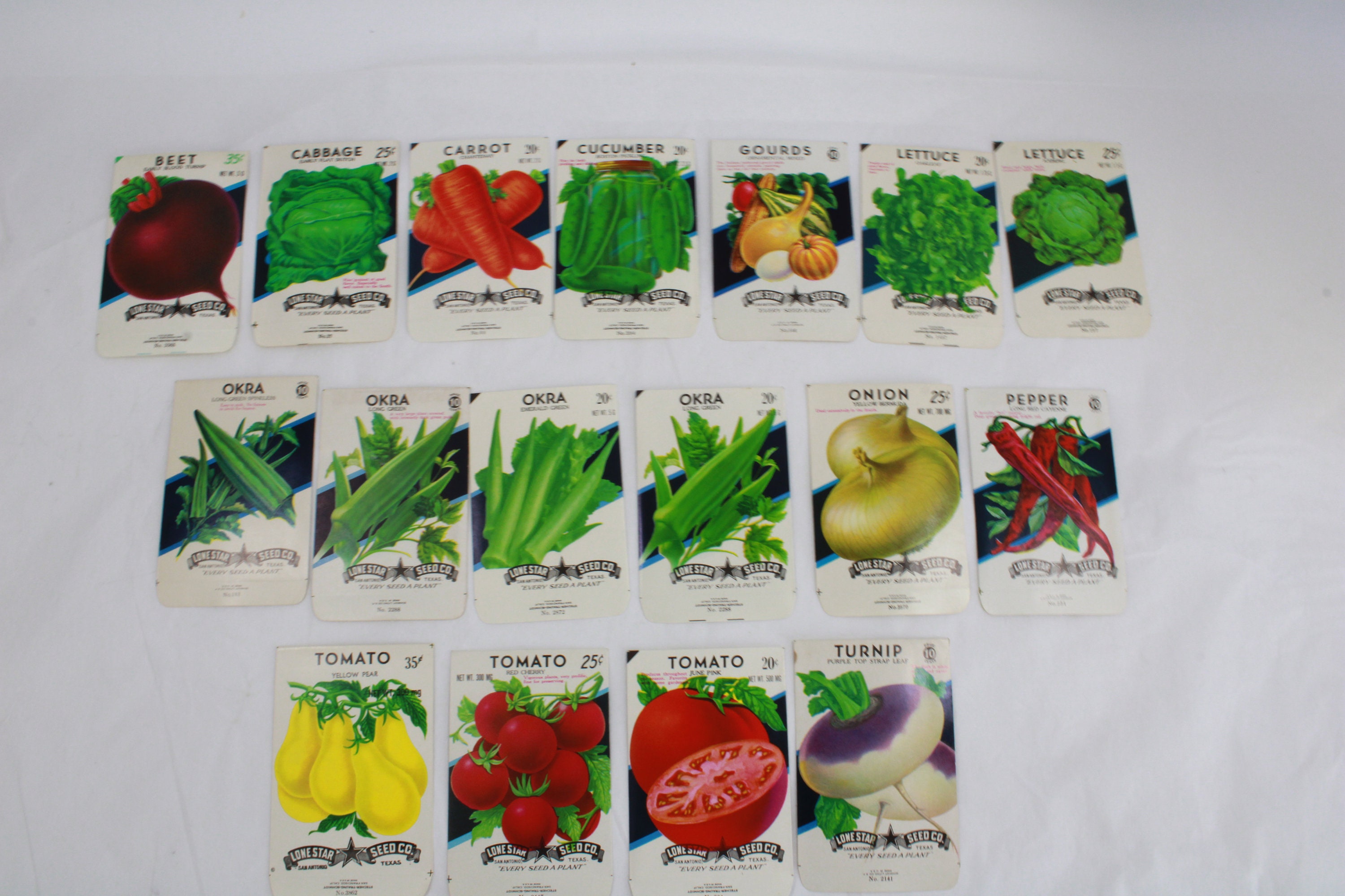 63 Old Vintage Flower Seed Packets Lone Star Seed Co. San Antonio,texas  Moon,nasturtium,snapdragon,ageratum,jack Bean,flower Garden Mixture 