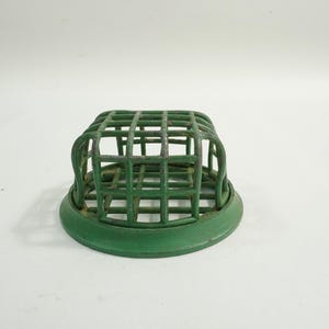 Metal Cage Flower Frog, Green Metal Dazey Style Cage Industrial Flower Frog, Green Floral Frog, Flower Vase, G102, Free USA Ship