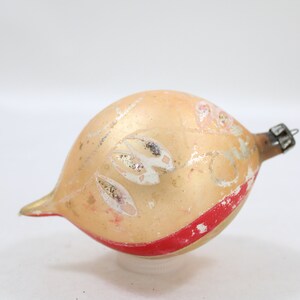 Vintage Christmas Ornament, Tear Drop, Poland Made, Retro Holiday Decor, Large Tear Drop Ornament, Swirl Design Lot D20 FREE USA Ship