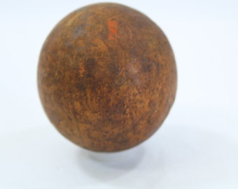 Croquet Ball, Wooden Striped Croquet Ball, Croquet Parts, Folk Art Ball, Croquet Ball, Antique Wood Ball, Lot 344 Display Ball Free USA Ship