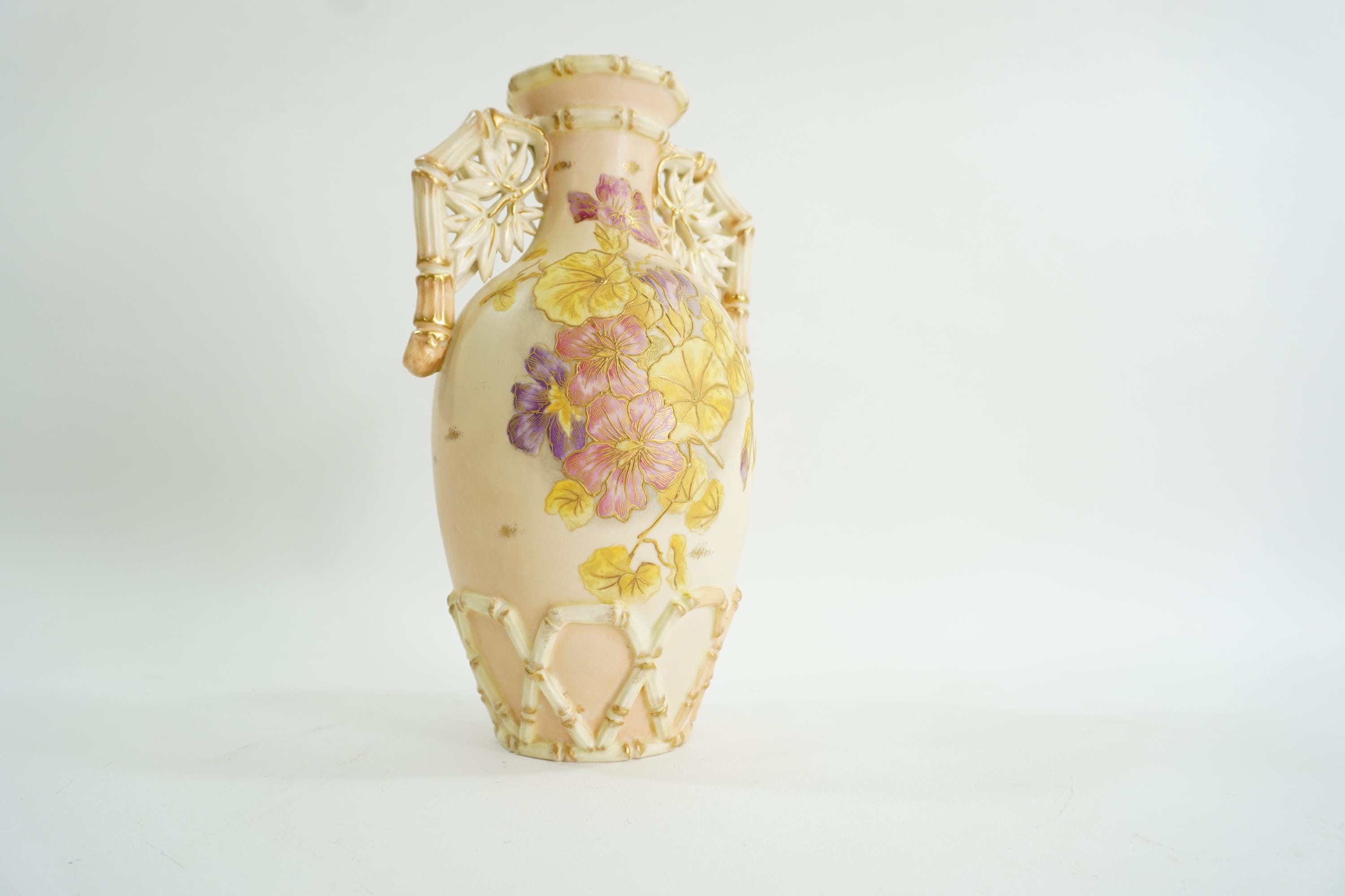 アンティーク ロイヤル・ルドルシュタット アールヌーボー 手描き花瓶