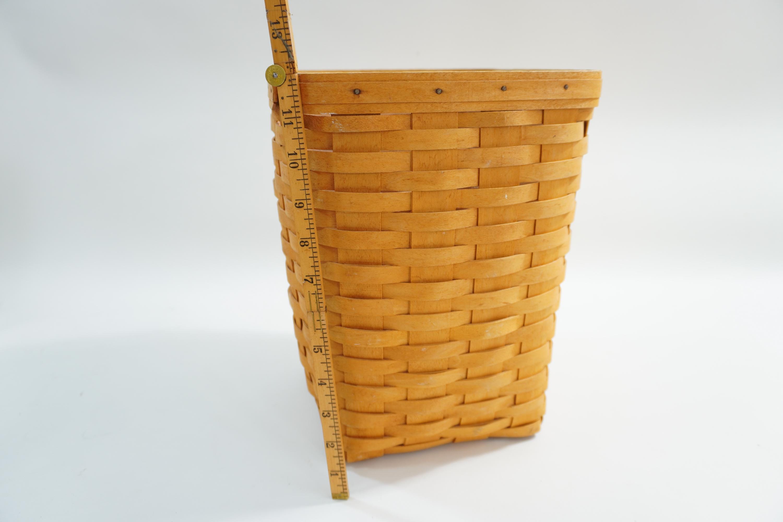 Longaberger Basket, Garbage Pail, Vintage Longaberger Basket, 1998