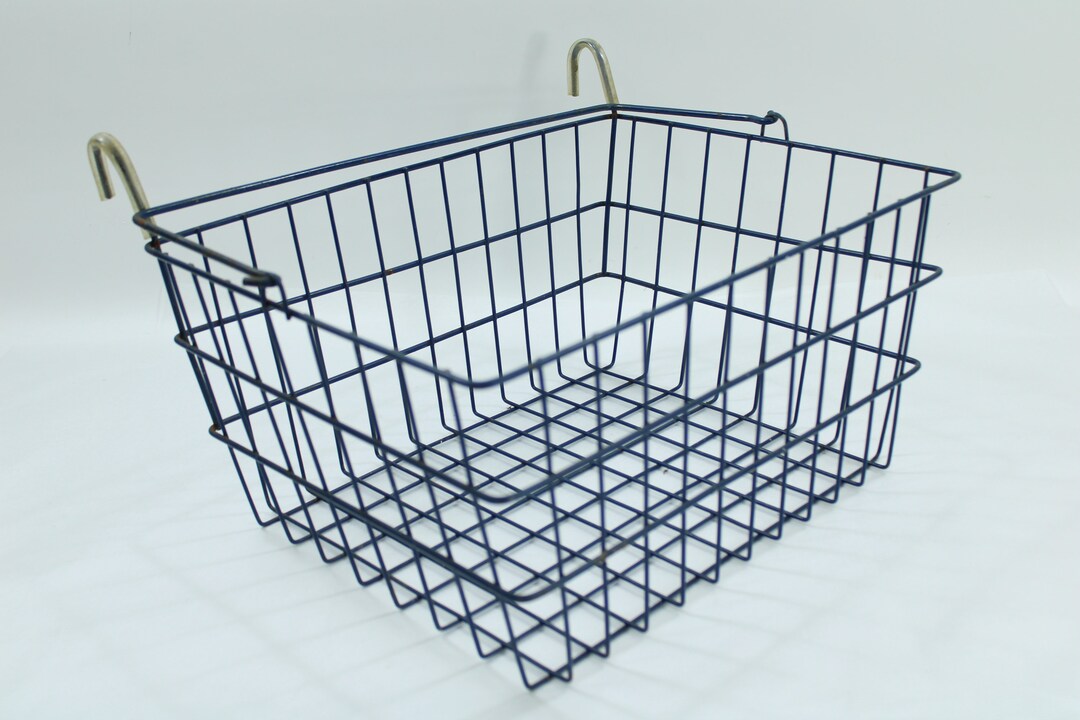 Metal Basket, Bike Basket, Blue Metal Bicycle Basket, Removable Bike