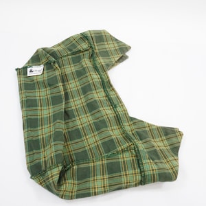 Longaberger Basket Accessory, Longaberger Basket Cotton Liner, Green Yellow Plaid, 1990s, 9&quot; x 4&quot; x 6&quot; H, Free USA Ship