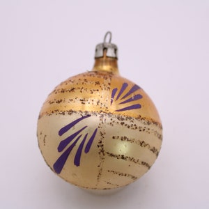 Vintage Christmas Ornament, Mercury Glass Tree Ornament, MCM Christmas Ornament, Poland Made Matte Shiny Gold Lot A85 FREE USA Ship