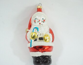 Vintage Christmas Ornament, Old World Style Christmas Ornament, Santa Ornament, Glass Father Christmas Ornament, Lot F44 FREE USA Ship