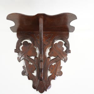 Wall Sconce, Antique Victorian Wall Clock Shelf, Leaf Design, Decorative Wall Sconce, Plant Holder, Victorian Shelf Free USA Ship