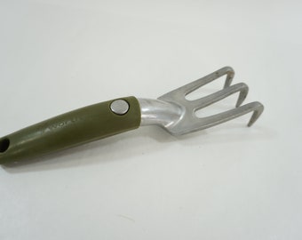 Vintage Gardening Hand Tool, Hand Fork, Garden Hand Tool, Gardening Tool, Cultivator, Hand Rake, Rubber Handle 187 Free USA Ship