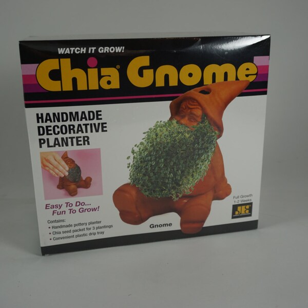 Chia Pet, GNOME Chia, Watch It Grow, Gnome Garden Planter, Decorative Planter, Indoor Plants, New, Free Shipping