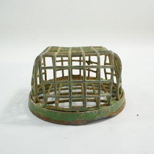 Metall Käfig Blumen Frosch, Green Dazey No 2 Halter, industrieller Blumenfrosch, grüner Blumenfrosch, Blumenvase, Vintage Floral, G119 Free USA Ship