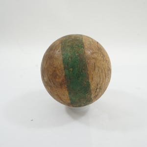 Croquet Ball, Wooden Striped Croquet Ball, Croquet Parts, Croquet Accessories Wood Croquet Ball, Green Stripe Wood Ball, 464 Free USA Ship