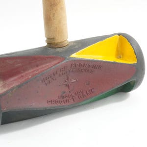 CROQUET Mallet, 1 Hosier Sporting Goodrich Croquet Game Mallet, Rubber Art Deco Antique Croquet Mallets, Lawn Games  Lot 128, Free USA Ship