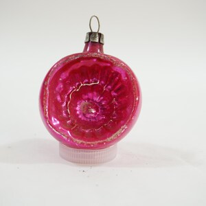 Vintage Christmas Ornament, Mercury Glass Tree Ornament, MCM Christmas Polish Ornament, Indent Tree Ball, Pink Glass Lot P21 FREE USA Ship