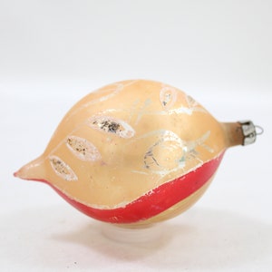 Vintage Christmas Ornament, Tear Drop, Poland Made, Retro Holiday Decor, Large Tear Drop Ornament, Swirl Design Lot D19 FREE USA Ship