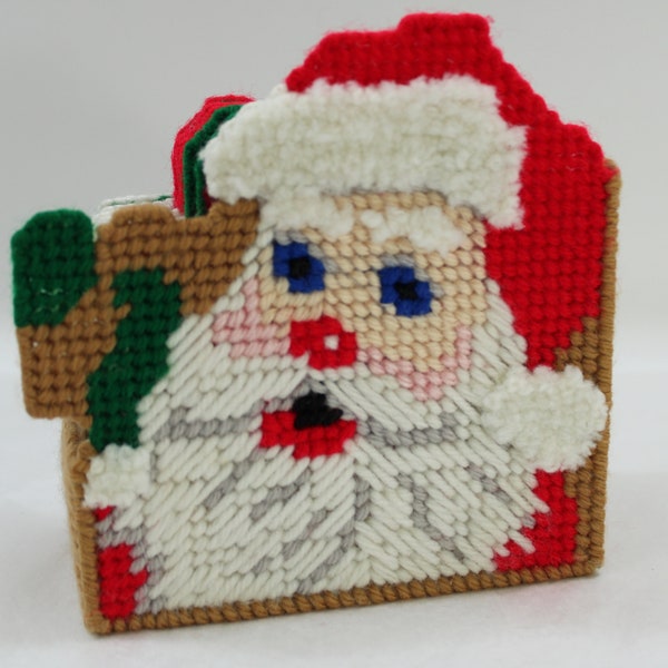 Vintage Christmas Decorations, Hand Made Drink Coasters, MCM Kitsch Plastic Craft Coasters, 1970s Christmas Lot B29 Free USA Ship