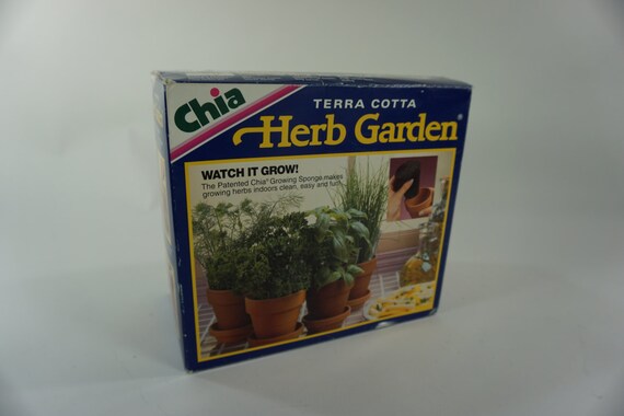 Chia Herb Garden Nos Never Used Chia Watch It Grow 4 Etsy