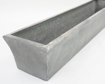 Metalen dienblad, plantenbak, metalen tuinblad, trogvensterbank, kleine lange smalle plantenschotel, kasbenodigdheden vensterbankbak gratis VS-schip