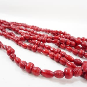 Vintage Christmas Garland, 2 Cranberry Tree Garlands, Country Tree Garlands, Wooden Cranberry Garland, 9&#39; L Ea Lot BB182 FREE USA Ship