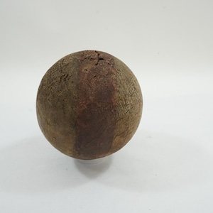 Croquet Ball, Wooden Striped Croquet Ball, Croquet Parts, Croquet Accessories Wood Croquet Ball, Burgundy Stripe Wood Ball 465 Free USA Ship
