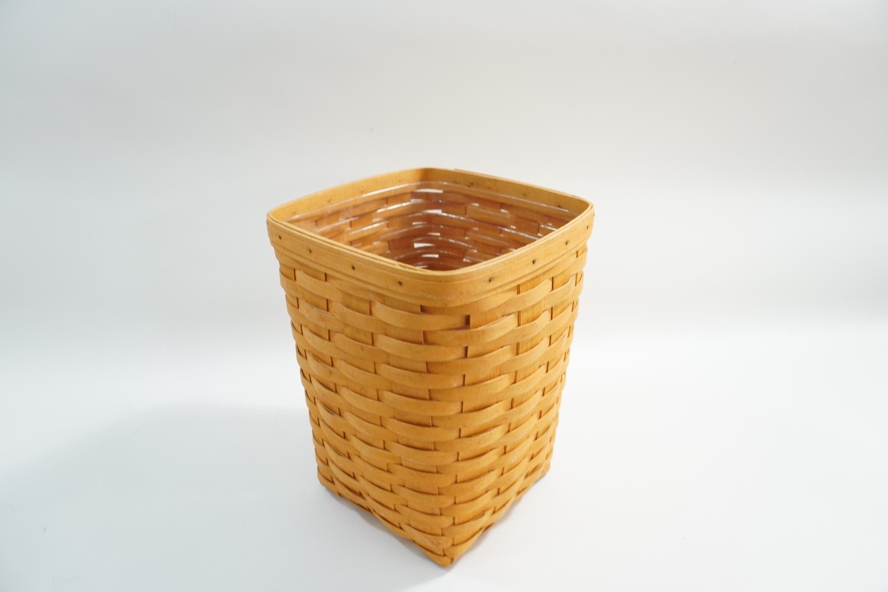 Longaberger Basket, Garbage Pail, Vintage Longaberger Basket, 1998