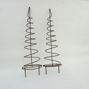 Formschnittrahmen, Paar Efeu-Kletterpflanzenrahmen, Gartenpflanzenrahmen, 25 "H Spiral-Topiary-Klettererrahmen, freies USA-Schiff