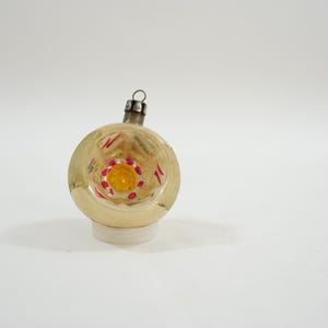 Vintage Christmas Ornament, Mercury Glass Tree Ornament, MCM Christmas Polish Ornament, Indent Tree Ball, Pearl White Lot P17 FREE USA Ship