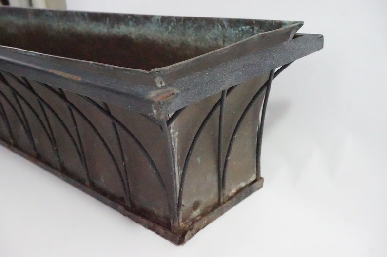 Smith and Hawken Copper Window Box 36 L Flower Planter Etsy