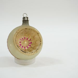 Vintage Christmas Ornament, Mercury Glass Tree Ornament, MCM Christmas Polish Ornament, Indent Tree Ball, Pearl White Lot P18 FREE USA Ship