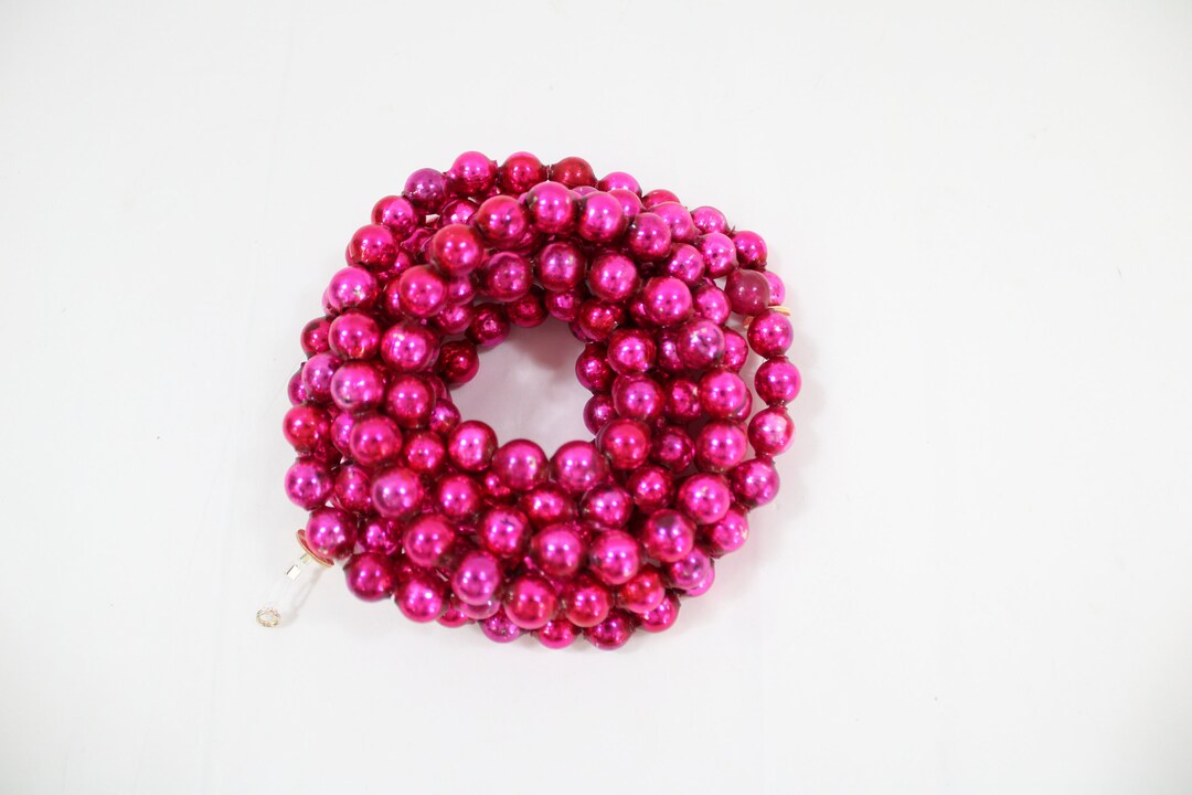 Vintage Christmas Garland, OLD Glass Tree Garland, 1/2 Dia Glass Tree