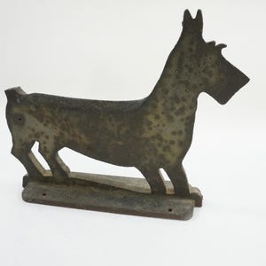 Boot Scraper, Scottie Dog Boot Scraper, Cast Iron Outdoor Muck Dirt Boot Shoe Scraper, Door Stop Garden Decor, Broken Tail Free USA Ship