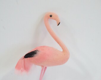 Artificial Bird, Feathered Bird, FLAMINGO Bird, Standing Flamingo Pink Feathered Bird, Wreath Floral Accessories, Party Bird Free USA Ship