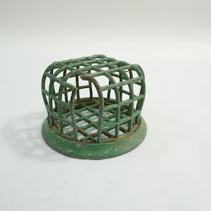 Metallkäfig Blumenfrosch, grüner Metall Beagle Mfg., Vogue Industrieller Blumenfrosch, grüner Blumenfrosch, Blumenvase, G104, kostenloser Versand in die USA