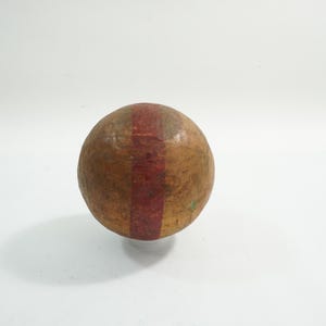 Croquet Ball, Wooden Striped Croquet Ball, Croquet Parts, Croquet Accessories Wood Croquet Ball, Red Stripe Wood Ball, 470 Free USA Ship