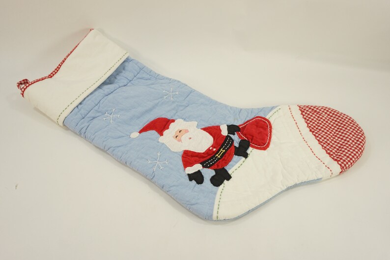 Pottery Barn Christmas Stocking Santa Stocking Red White Etsy