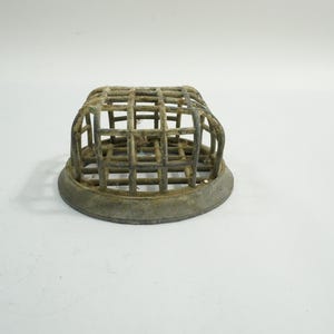 Metal Cage Flower Frog, Metal Dazey Style Cage Industrial Flower Frog, Green Floral Frog, Flower Vase, G105, Free USA Ship