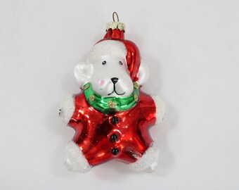 Adorno navideño vintage, adorno de perro, perro con traje de Papá Noel, adorno de animal, adorno de árbol de Navidad con perro, lote C01, envío gratuito a EE. UU.