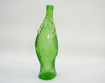 Bottiglia di vetro a forma di pesce, bottiglia in vetro a forma di pesce, 32,5 cm di altezza, decorazione a tema pesce, accessori da bar, per la tana dell'uomo, spedizione gratuita negli Stati Uniti.