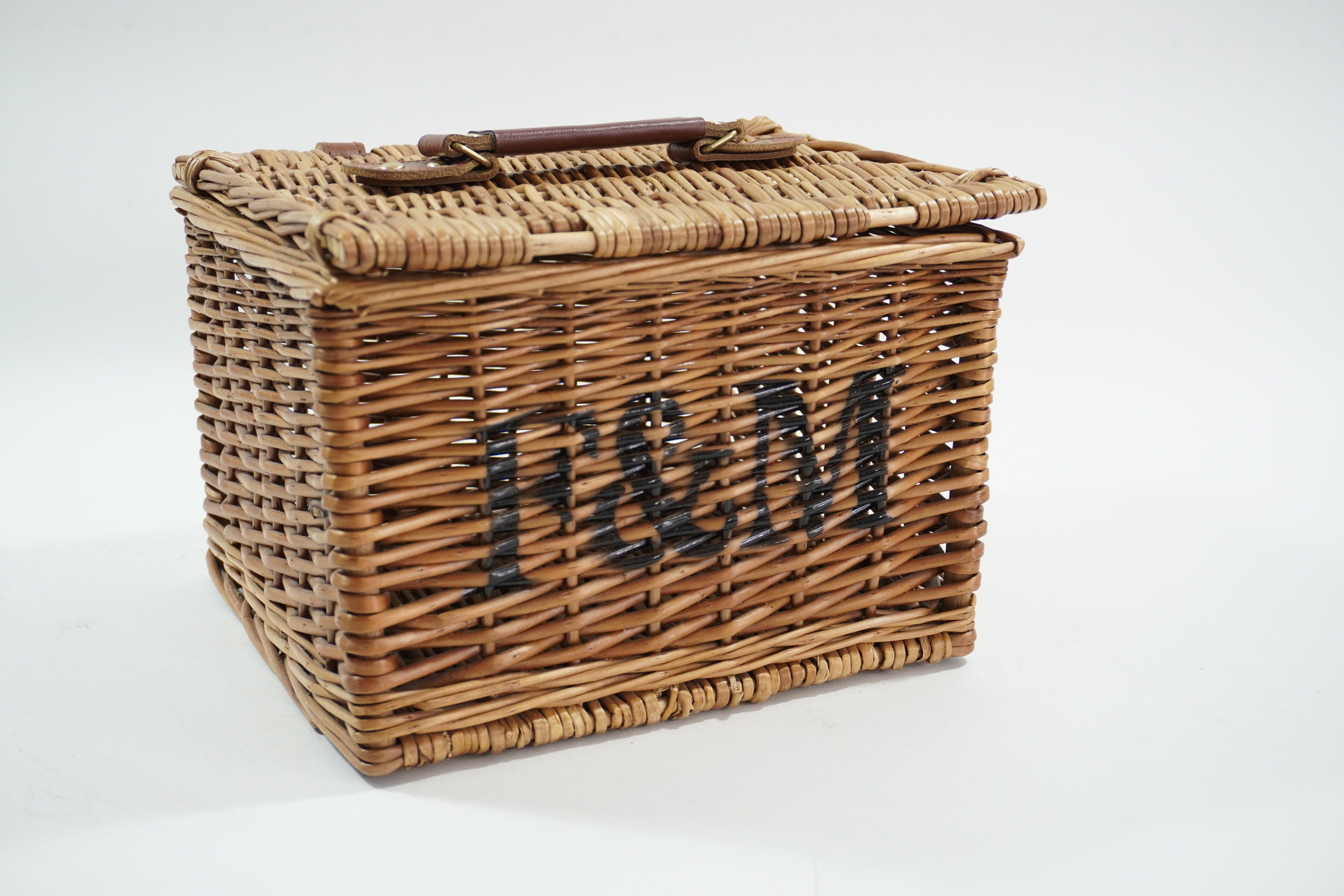 バスケット+かご Fortnum&Mason  Wicker Hamper Basket F & M Hamper, Wicker Basket, Fortnum and Mason Vintage